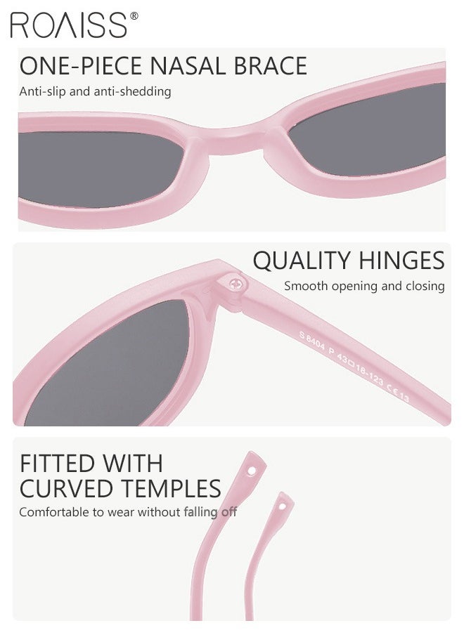roaiss - Oval Polarized Sunglasses for Babies, UV400 Protection Cute Beach Holiday Sun Glasses with Lightweight Flexible TPEE Frame and Elastic Strap for Boys Girls Age 0-3, Pink - Image 1
