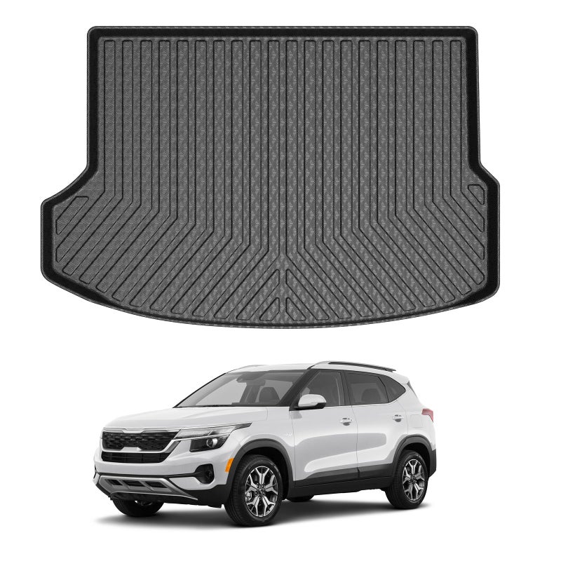 Mixsuper Custom Fit Cargo Liner for 20212025 2026 Kia Seltos Fit Seltos SXSX Turbo Only Fits Models with Subwoofer in Cargo Area All Weather Rear Trunk Liner Mat Black