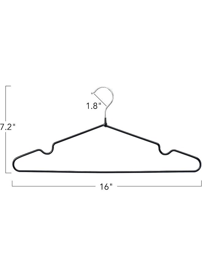 HOUSE DAY Metal Hangers Shirt Hangers Black Hangers 20 Pack Space Saving Hangers Clothes Hangers Rubber Coated Hangers Adult Hangers Heavy Duty Hangers Strong Anti-Slip Hangers Wire Hangers - Image 5