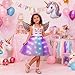 Davsolly Unicorn Costume for Girls Led Light Up Unicorn Princess Tutu Outfit for Halloween Dress Up Birthday Christmas Gifts - Image 4