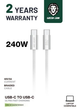 White - USB-C TO USB-C -240W