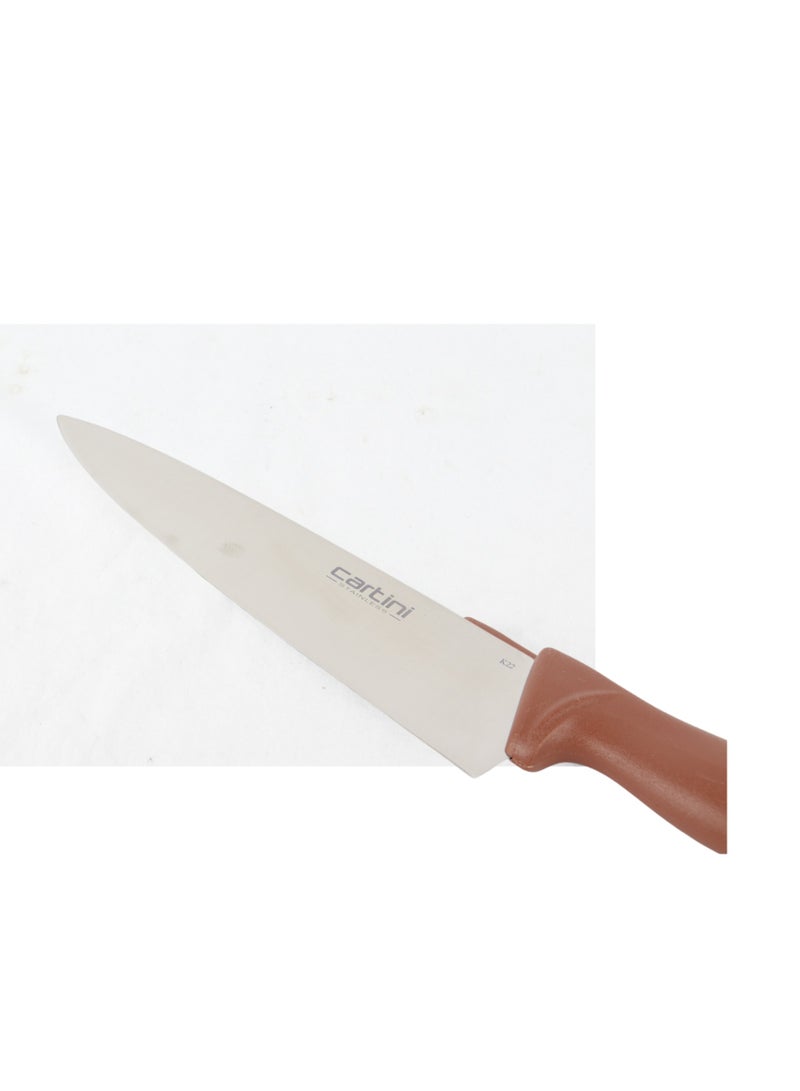 HOMEVEO Classic Chef Knife - Brown 8 Inch from Home View - Image 1