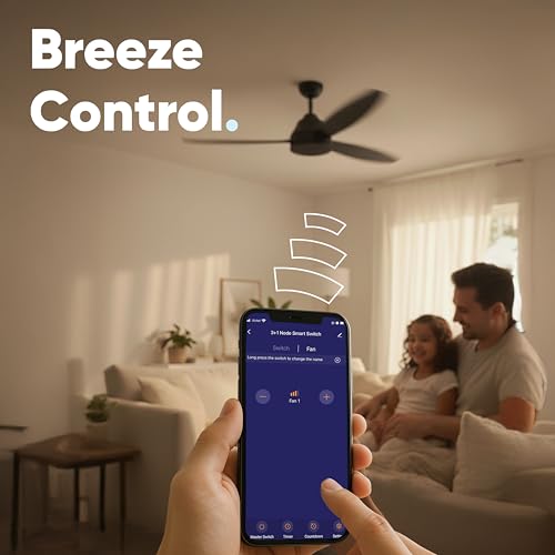 AZIOT 3+1 Fan Smart Switch - WiFi/Bluetooth Communication - Made in India - Timer Function - Works with Google Home and Amazon Alexa… (3+1 Node) - Image 4