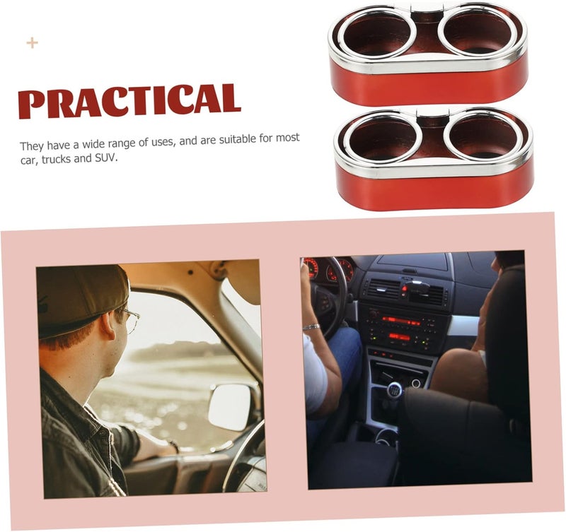 Universal Car Cup Holder 2pcs Double Drink Holder for Auto Compatible Most Vehicles for Travel Sports and Daily Use - Image 4