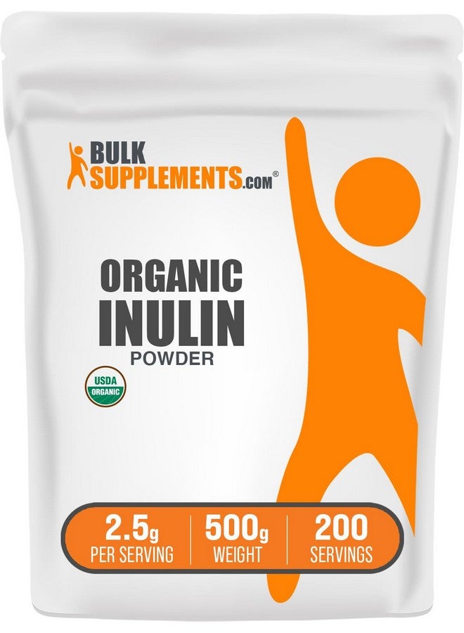 بالك سابلمنتس مسحوق الإينولين العضوي من BulkSupplements.com - مكمل غذائي للإينولين، مسحوق ألياف قابلة للذوبان - نباتي وخالي من الغلوتين، ألياف الإينولين - 2.5 غرام لكل حصة، 500 غرام (1.1 رطل) (عبوة من قطعة واحدة) - Image 1