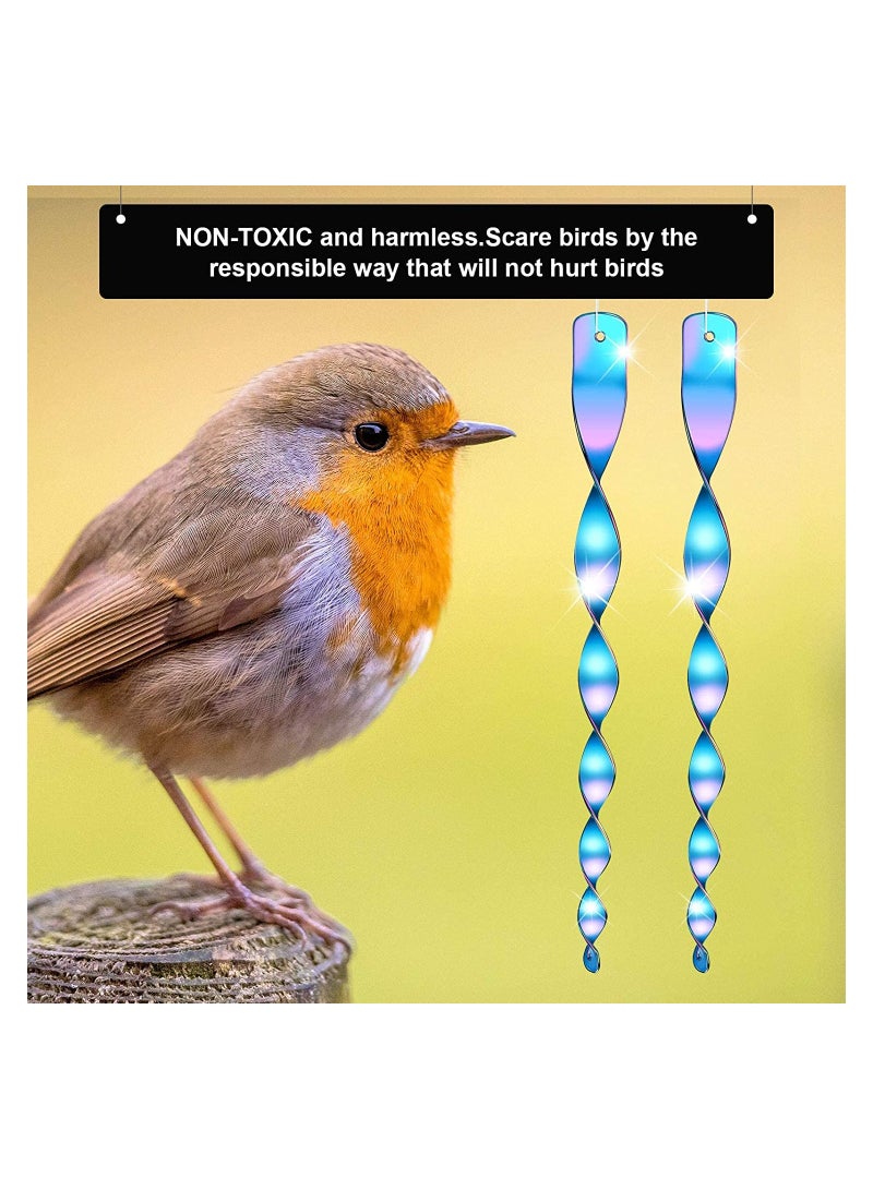 KASTWAVE 18 Pieces Devices Reflective Scare Spiral Rods Hanging to Keep Birds Away from Garden House - Image 4