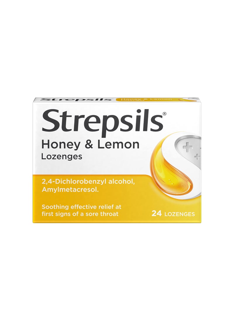 Strepsils Honey & Lemon Lozenges, 24 Count