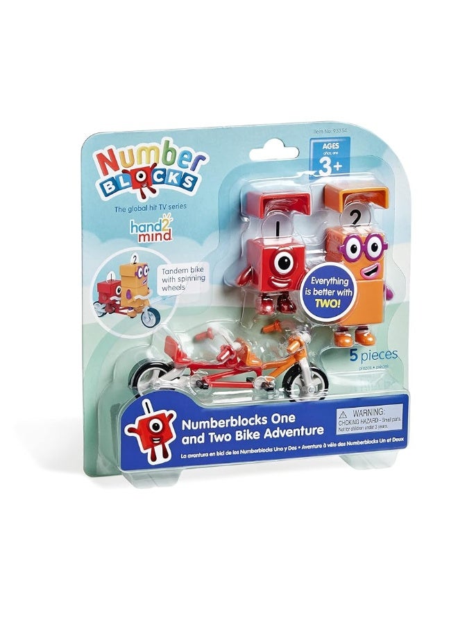 hand2mind hand2mind Numberblocks One and Two Bike Adventure, Cartoon Action Figure Set, Toy Figures, Toy Vehicle Playsets, Small Figurines for Kids, Number Toys, Math Toys for Kids 3-5, Birthday Gifts for Kids - Image 3