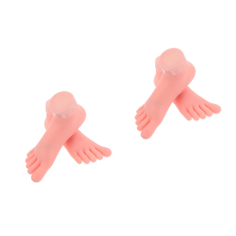 💄 نموذج قدم من السيليكون لتدريب فن الأظافر مناسب لفناني الأظافر تصميم واقعي 4 قطع - Image 1
