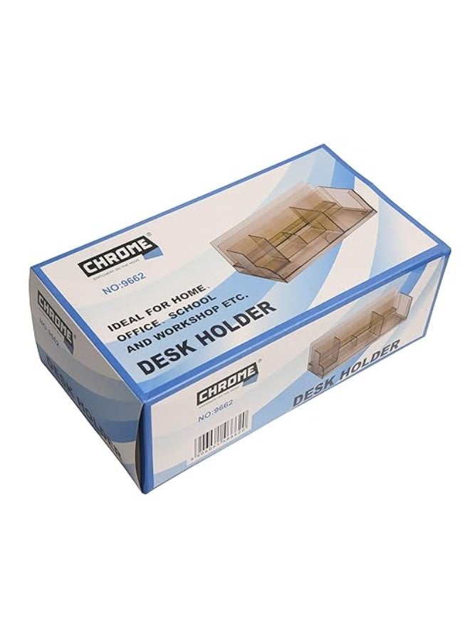 chrome Compartment Desk Holder Ideal for Home,Office,School and Workshop 9662 - Image 4