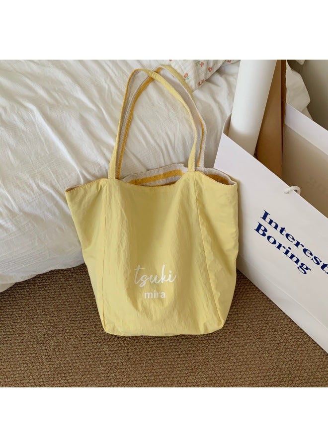 2024 Arrival Striped Canvas Bag Korean Style Ins Tote Casual Large Capacity Dual-purpose Shoulder Bag-Color:Faith Navy Striped Front And Back Double Sided Backpack  - Image 5