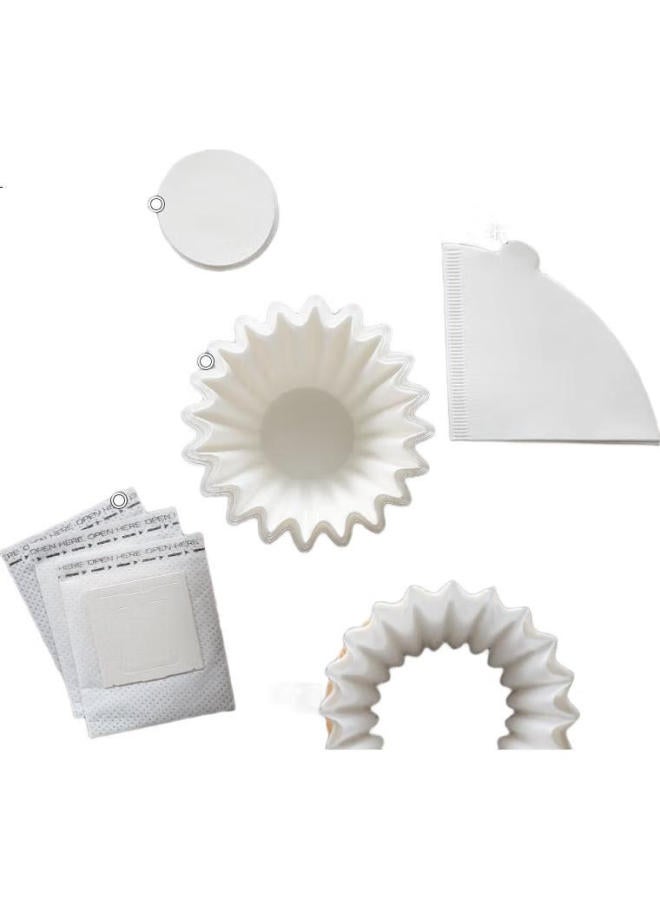 Bincoo Coffee Filter Paper, Pour-Over Coffee Fan-Shaped Filter Paper, Home Drip Coffee Maker Universal Filter Paper - Image 2