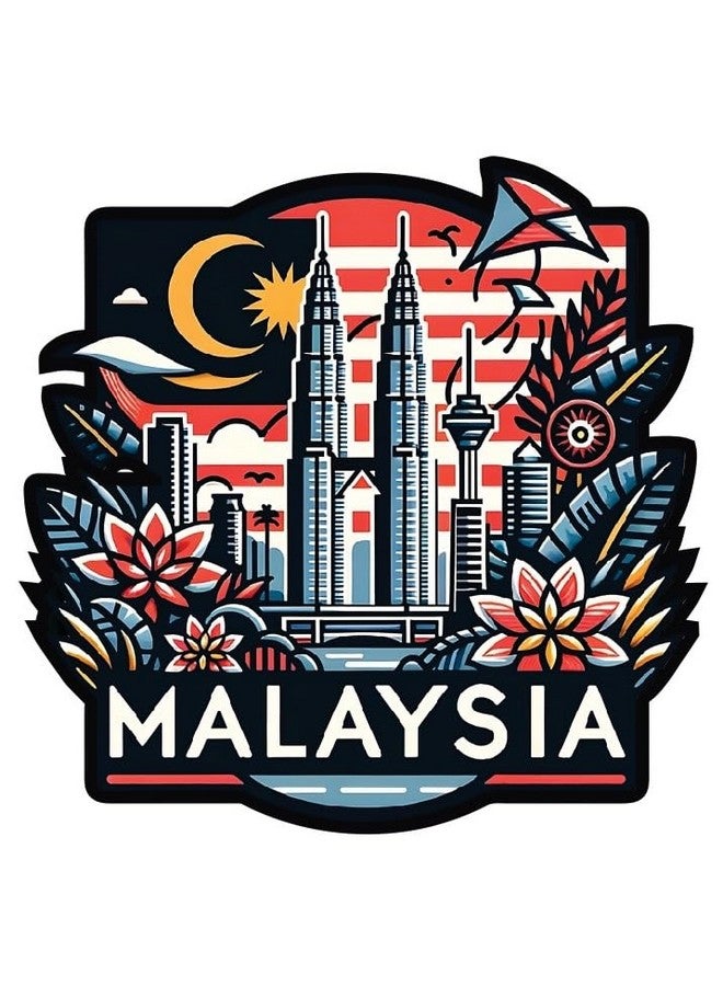 Skywalk Souvenir Malaysia Wooden Fridge Magnet (Multicolor) M-792