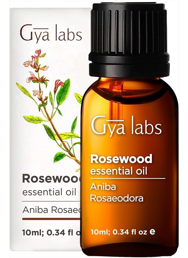 gya labs Rosewood Essential Oil (10ml) - Woodsy, Floral & Comforting Scent  - Image 1