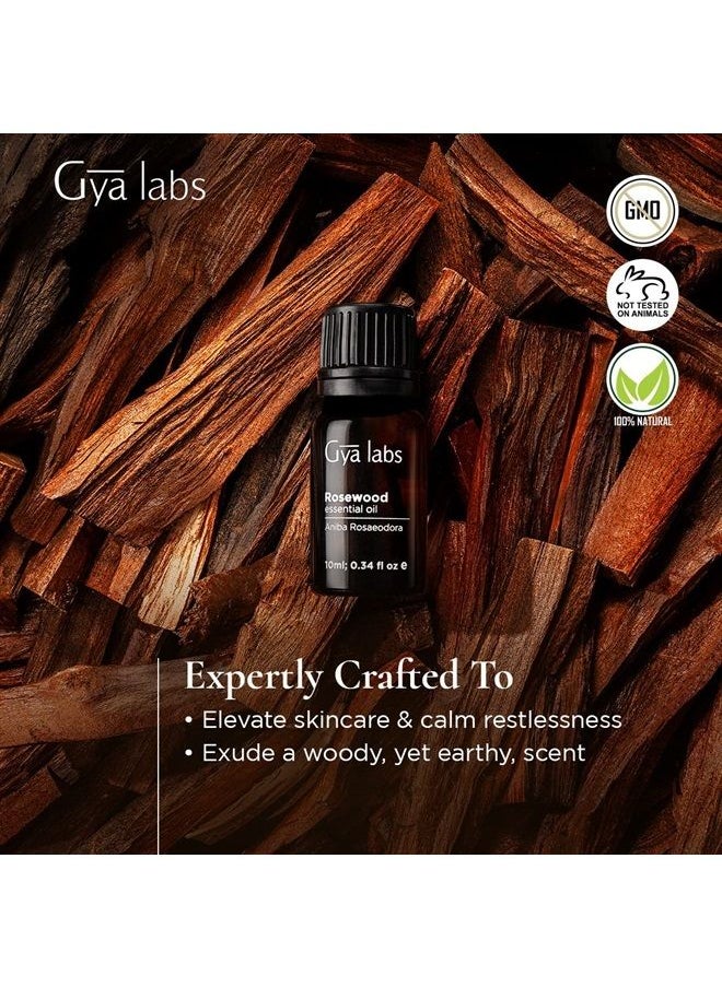 gya labs Rosewood Essential Oil (10ml) - Woodsy, Floral & Comforting Scent  - Image 4