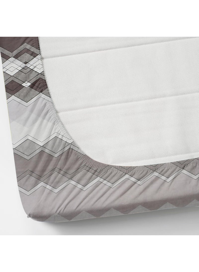 Generic Cotton Feel Glace Cotton All Around Elastic Fitted Bedsheets King Size 350 TC Premium Super Soft Fitted Bedsheet King Size for Double Bed Fits Up to 8 to 10 Inches 78 x 72 Inch  - Image 3