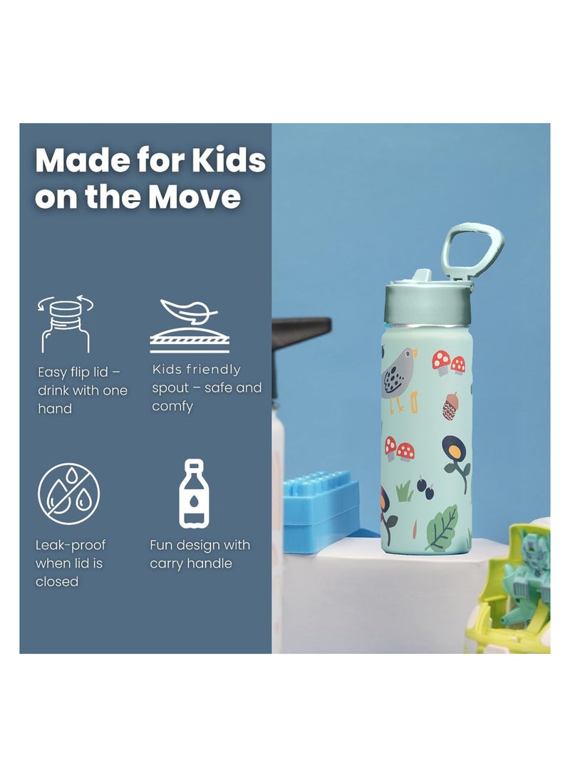 S2C S2C Kids Water Bottle with Straw Lid – 550ml Stainless Steel, Double Wall Insulated, BPA-Free, Leak-Proof Bottle for School & Toddlers  - Image 3