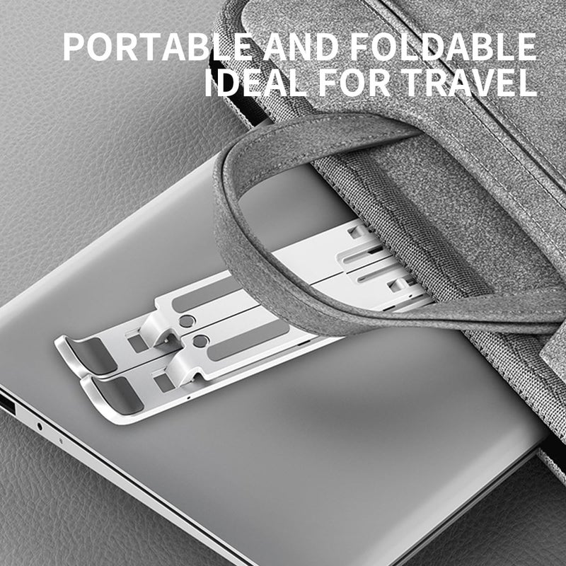 إي سي في في حامل كمبيوتر محمول للمكتب، قابل للتعديل بزاوية 13 زاوية، حامل كمبيوتر محمول مريح، متوافق مع أجهزة الكمبيوتر المحمولة وأجهزة آيباد (11-17 بوصة) (أبيض) - Image 3