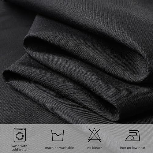 pepmily 8 Pack Black Tablecloths 60x102 Inch Table Cloths for 6 Foot Rectangle Tables, Wrinkle Resistant Washable Rectangular Fabric Table Cover for Dining Wedding Banquet Camping Party - Image 5