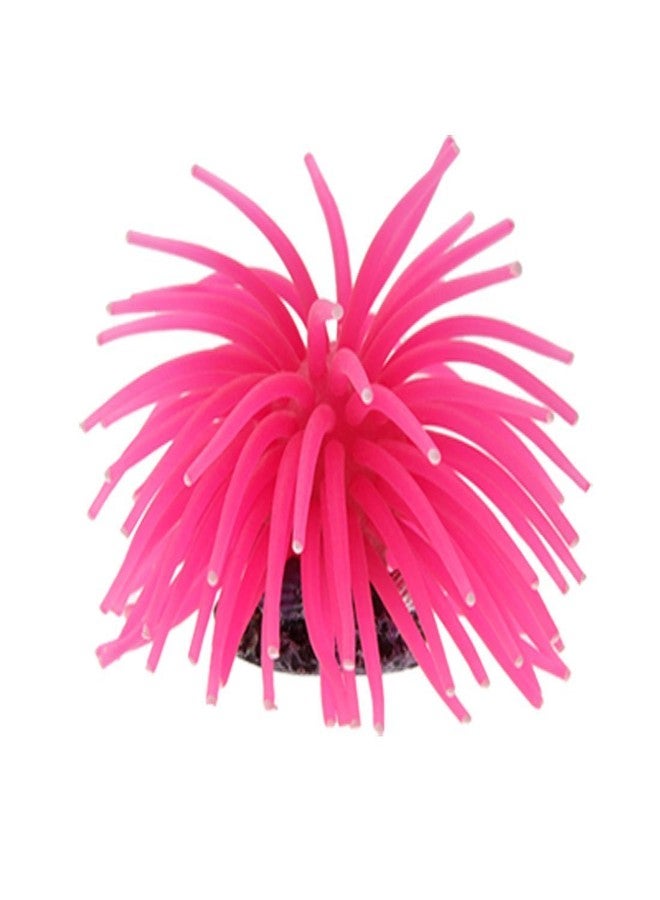 Mallofusa Artificial Aquarium Fish Tank Decoration Silicone Sea Anemone Artificial Fish Tank Ornament Decoration Small (Pink) - Image 1
