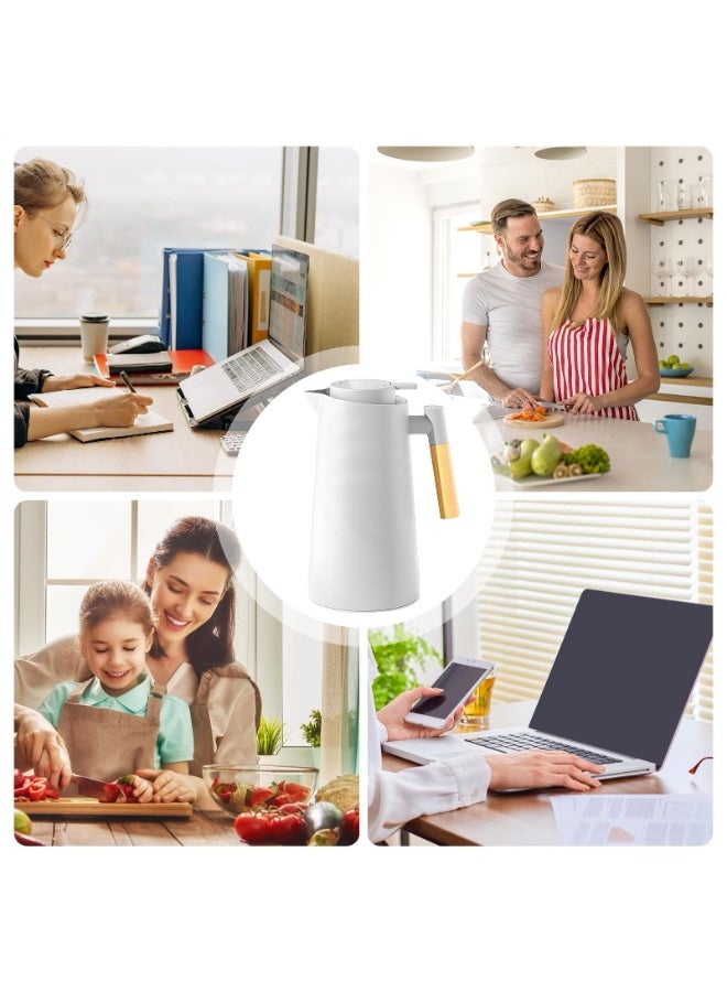 كيلا إبريق حراري - إبريق ماء | إبريق شاي مبطن بالزجاج سعة ١٠٠٠ مل | موزع مشروبات | إبريق قهوة معزول للسفر والتخييم والمطاعم والاستخدام المنزلي - Image 4