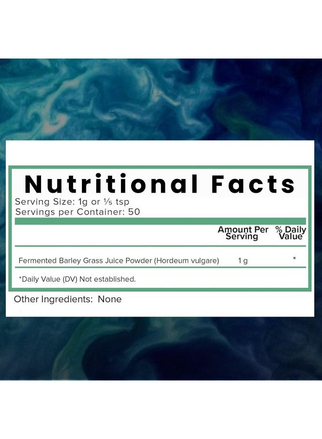 Holistic Bin Organic Barley Grass Juice Powder - 100% Pure USDA Organic - Fermented with 35 Probiotic Strains - Nutrient-Dense Green Superfood for Smoothies - Supports Digestion - 30 Day Supply (50g) - Image 3