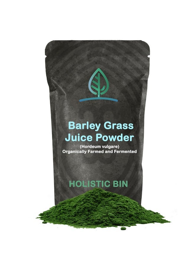 Holistic Bin Organic Barley Grass Juice Powder - 100% Pure USDA Organic - Fermented with 35 Probiotic Strains - Nutrient-Dense Green Superfood for Smoothies - Supports Digestion - 30 Day Supply (50g) - Image 1