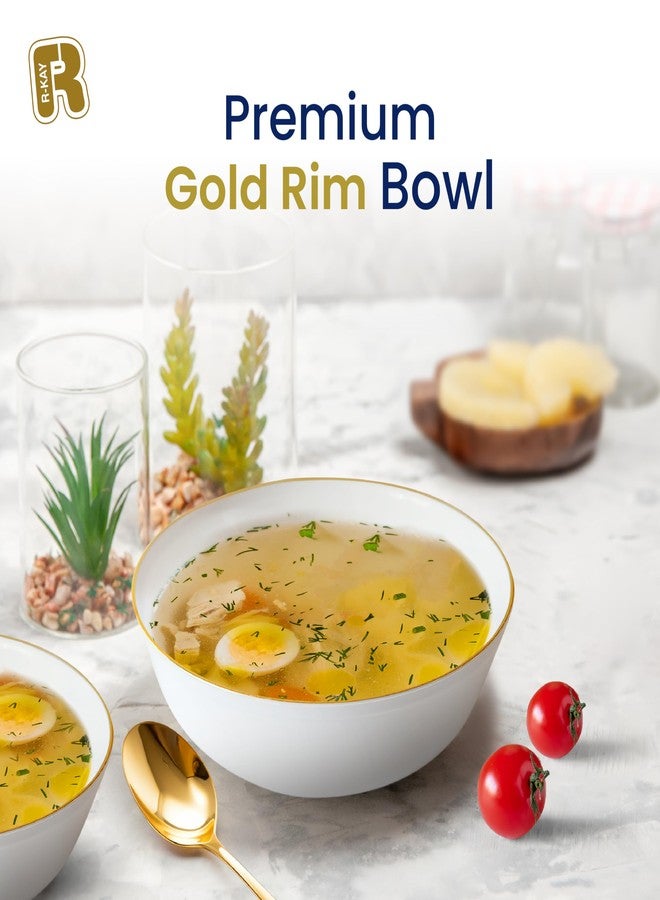 R-kay Gold Plastic Bowls Disposable Heavy Duty - 16 Oz Gold Plastic Soup Bowls - 30 Pack Disposable Soup Bowls - Premium Quality Upscale Disposable Bowls for Hot Soup, Salads - Image 3