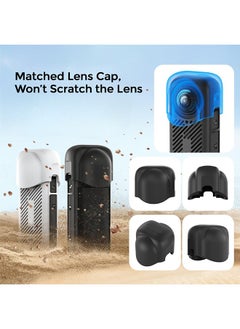 O Ozone Compatible With Insta360 X4, Silicone Protective Cover Body Case + Lens Cap Cover +Anti Lost Lanyard, Camera Protective Cover Accessories Kit -Black  - Image 5