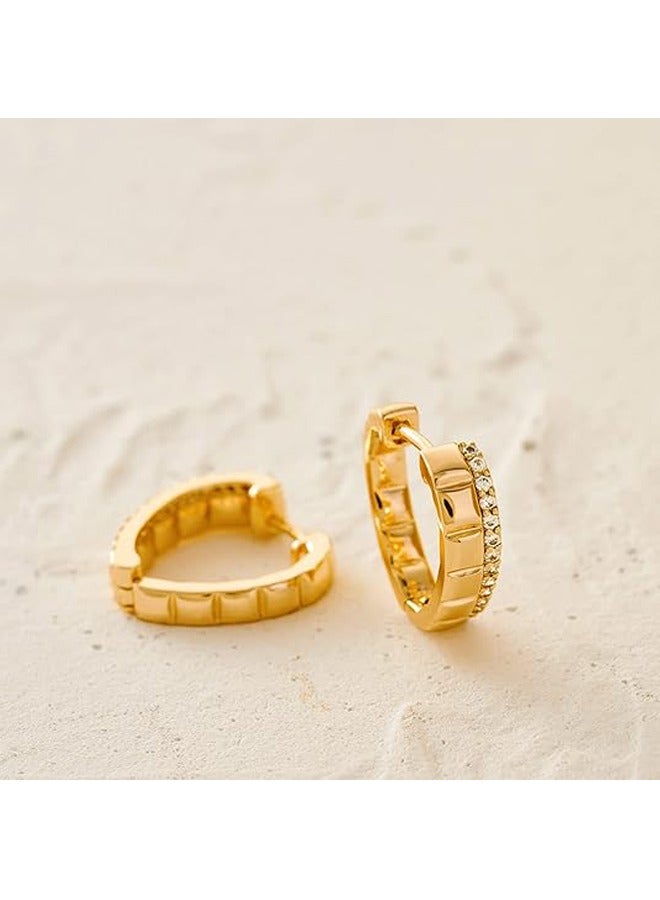 Mevecco Women Huggie Earrings Gold Hoop 14K Gold Filled Small Simple Handmade Hypoallergenic Everyday Jewelry - Image 5