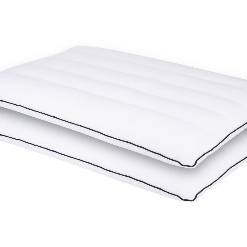 MINUPWELL 2 Packs Ultra Thin Pillows Flat Pillows for Sleeping Thin with 7D 25 in Height Support Slim Bed Pillows for Stomach Sleeper Low Profile Pillow Standard Size  18x26 in