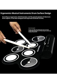Generic Portable Foldable Silicone Electronic Drum Pad Kit  - Image 2