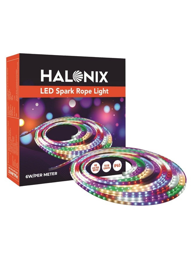Halonix 10 Meter Multicolor 11W Rope Light with 8 Light Modes | IP65 Certified, BIS Approved | Fairy Light, String Light,Decorative Light | Direct Plug-in | Pack of 1 (10 Meter, Multi Color) - Image 1