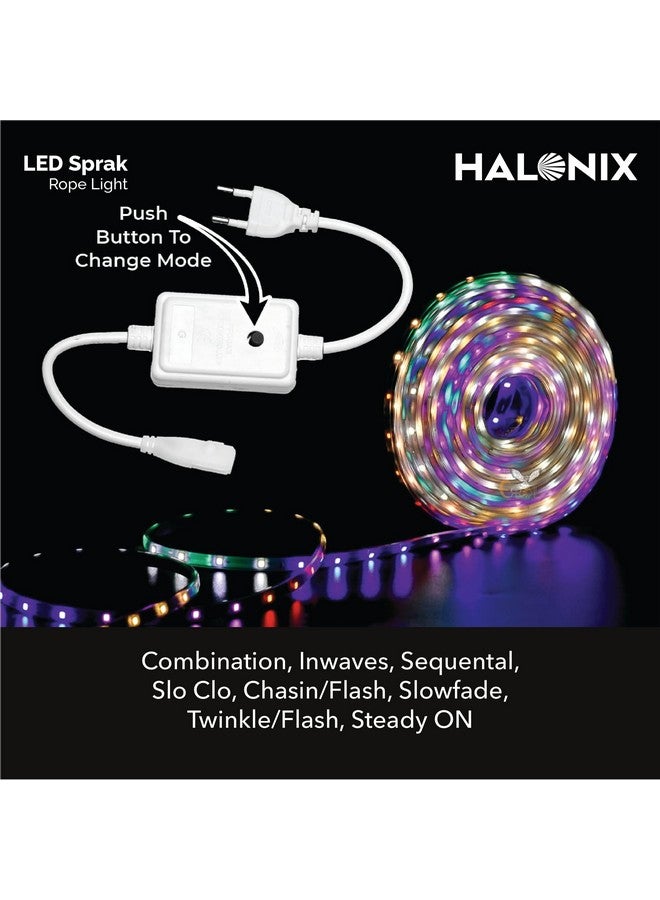 Halonix 10 Meter Multicolor 11W Rope Light with 8 Light Modes | IP65 Certified, BIS Approved | Fairy Light, String Light,Decorative Light | Direct Plug-in | Pack of 1 (10 Meter, Multi Color) - Image 4