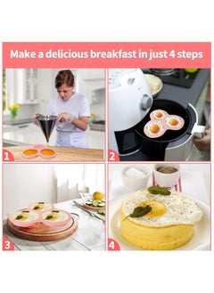 Generic Silicone Air Fryer Egg Pan, Non-Stick Air Fryer Baking Pan Cupcake Pan Reusable Silicone Muffin Pan Tray for Making Egg Muffin, Baking Hamburger, Fried Egg, Cupcake, Tart and Dessert  - Image 2