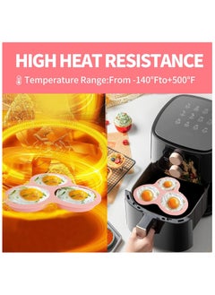 Generic Silicone Air Fryer Egg Pan, Non-Stick Air Fryer Baking Pan Cupcake Pan Reusable Silicone Muffin Pan Tray for Making Egg Muffin, Baking Hamburger, Fried Egg, Cupcake, Tart and Dessert  - Image 3