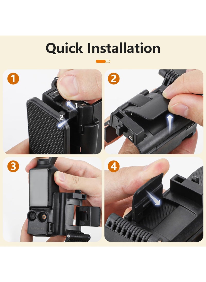 SYOSI - Magnetic Camera Desktop Base Stand Compatible with DJI OSMO Pocket 3, Pocket3 Accessories Expansion Adapter Magnet Suction Case Holder on Desktop, Vertical Surface, 180° Adjustable, Quick Fixation - Image 1