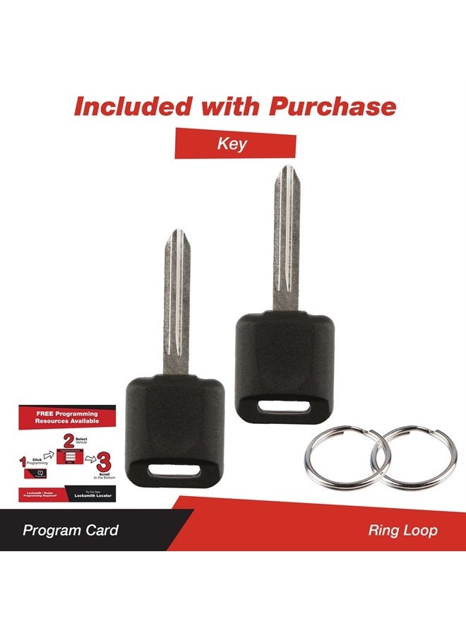 KeylessOption Keyless Entry Remote Fob Uncut Blank Car Ignition Key for Nissan Infiniti KBRASTU15 (Pack of 2) - Image 4