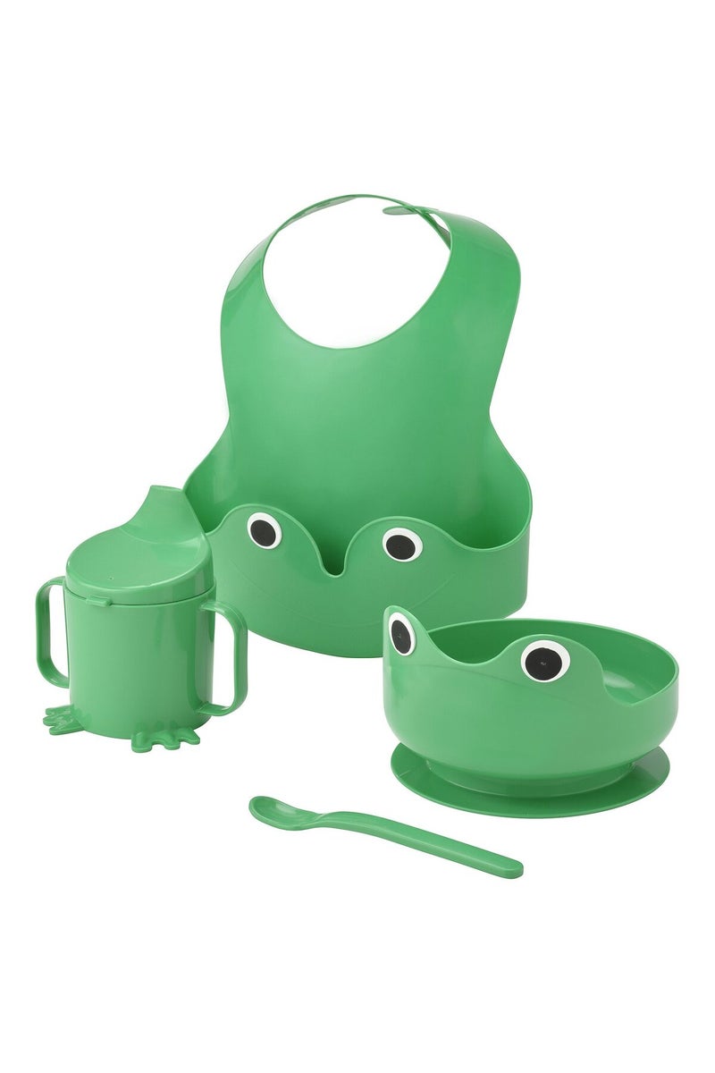 MATA 4-piece eating set, bright green - Image 1
