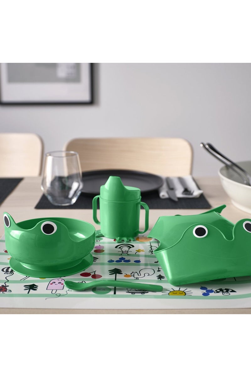 MATA 4-piece eating set, bright green - Image 2