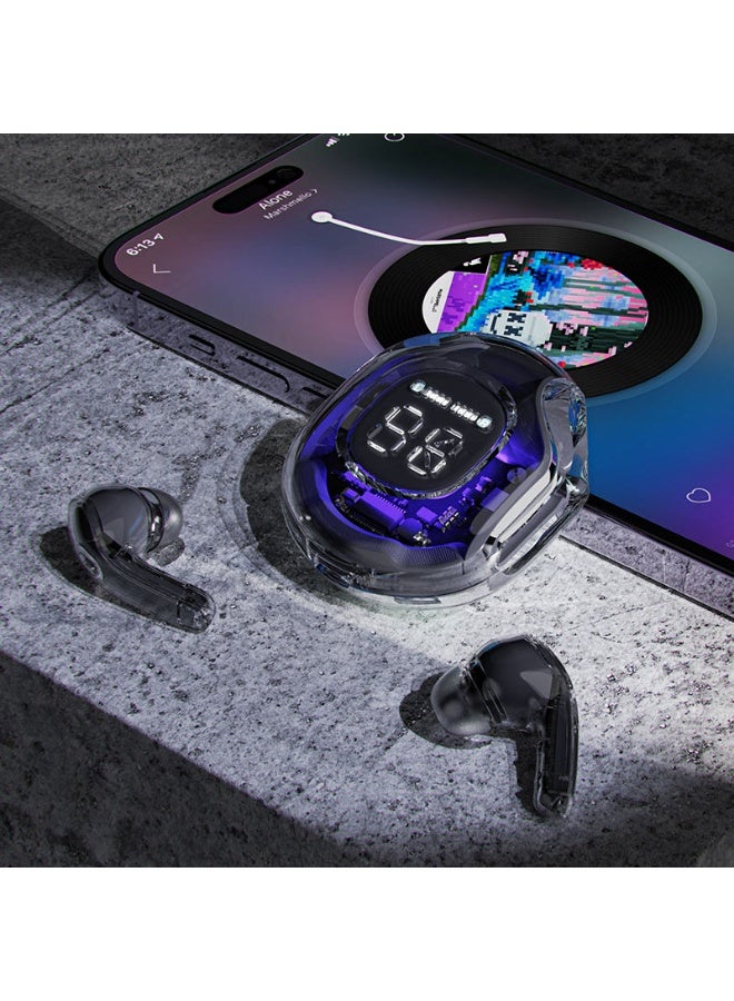 ACEFAST Wireless  Open Ear Earbuds with Rich Bass, 32H Playtime Earbuds, Bluetooth 5.4 Sports Headphones with Charging Case, IP54 Waterproof for Running, Cycling, Walking, Workout - Black - Image 5