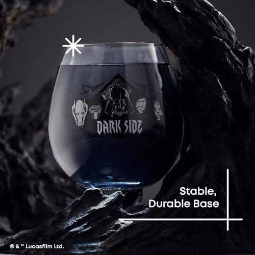 JoyJolt Star Wars Dark Side Stemless Drinking Glasses Set of 4, 15 oz Tumblers, Kitchen Glasses ft. General Grievous, Kylo Ren, Darth Vader, Emperor Palpatine, Darth Maul - Image 5