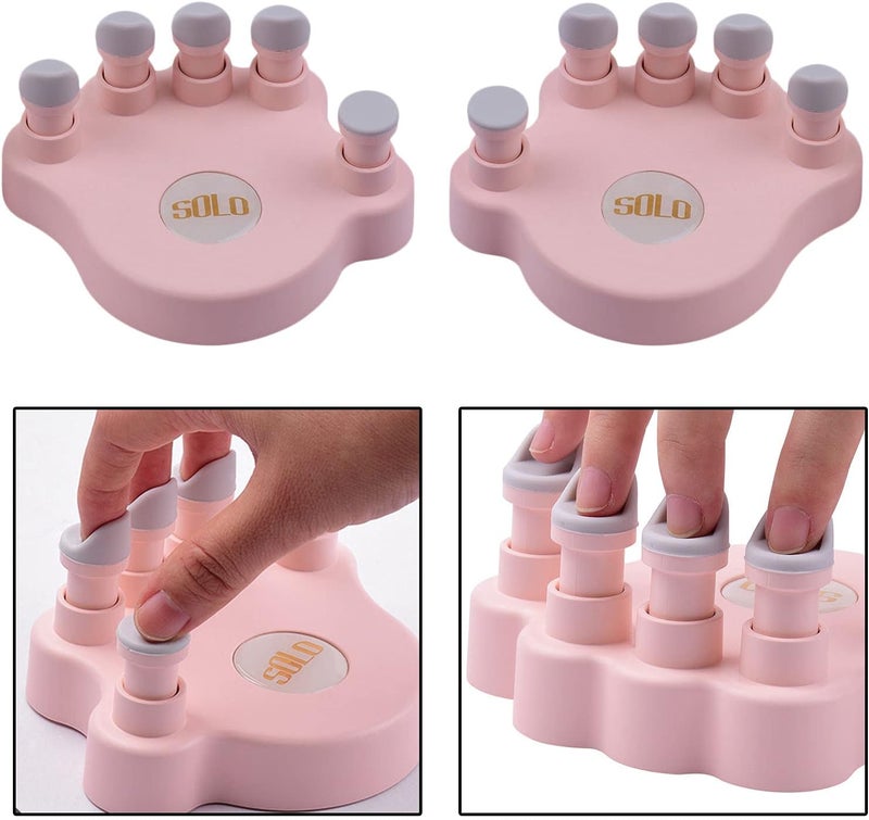 klarako 1 Pair Piano Finger Trainers Fingers Strength Training Finger Correctors w/Tension Keys Soft Finger Pads - Image 5