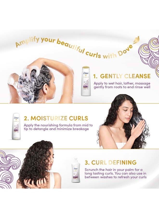 Dove Beautiful Curls Conditioner, Silicon Free, infused with Aloe Vera & Jojoba Oil, to moisture, detangle and hydrate your curls 350ml