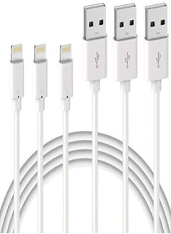 Quntis Quntis iPhone Cable, MFi Certified 3 Pieces 1m Lightning Cable, Compatible with iPhone 13 12 11 Xs Max XR X 8 7 6 Plus SE, iPad, iPod, AirPods - White 