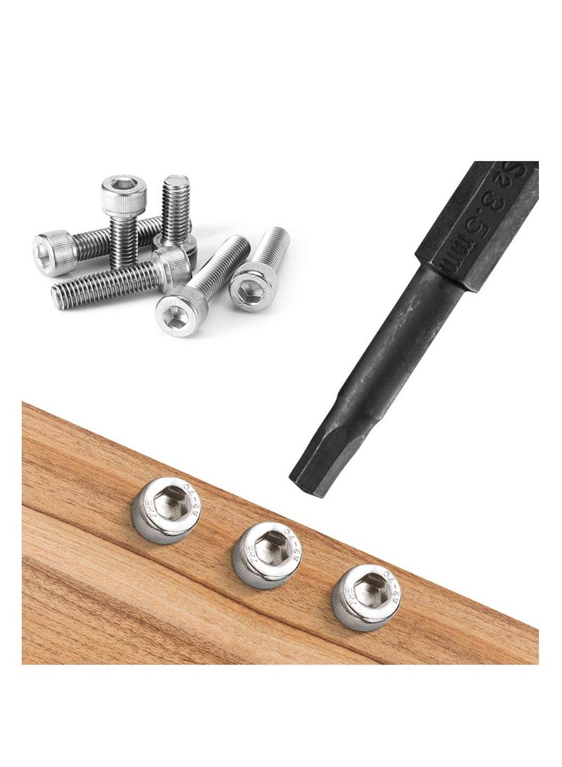 Yakumuz 10PCS Hex Head Allen Wrench Drill Bit Set, Yakumuz S2 Steel Hex Head Screwdriver Bit Set, with Magnetic, 1.5-8mm Metric, 1/4 Inch Hex Shank, 2 Inch Length, for Hand Held Wrench and Electric Drills - Image 5