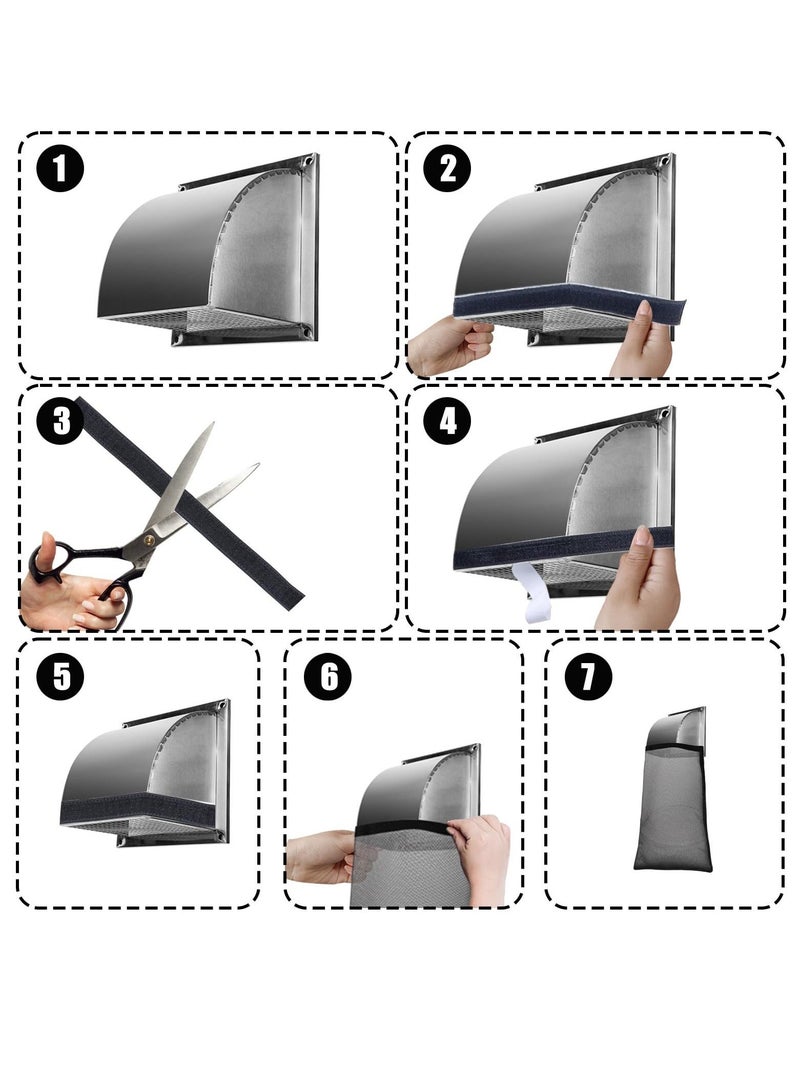 شو وو Dryer Vent Lint Bags, 3 Pack Traps Dust Bag, for Outdoor Vents Capturing and Dust, Exterior Trap Cover Outside House (Black) - Image 4