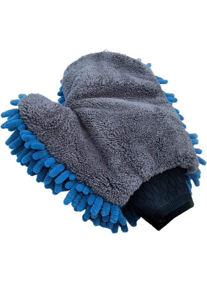 YelaJoy Car Cleaning Gloves, Chenille Double Sided Microfiber Gloves, Coral Fleece Cleaning Supplies, Car Wash Gloves Tools, Alternative Sides for Alternative Cleaning, Thumbed and Simple Mitt, Safe for All Surfaces - Image 1