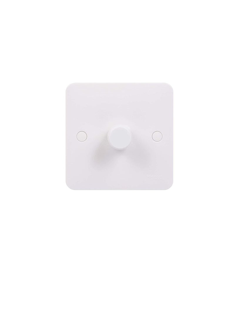 Schneider Electric Lisse White Moulded - Single 2 Way Dimmer Light Switch, 400W/400VA, GGBL6012CS, White - Image 3