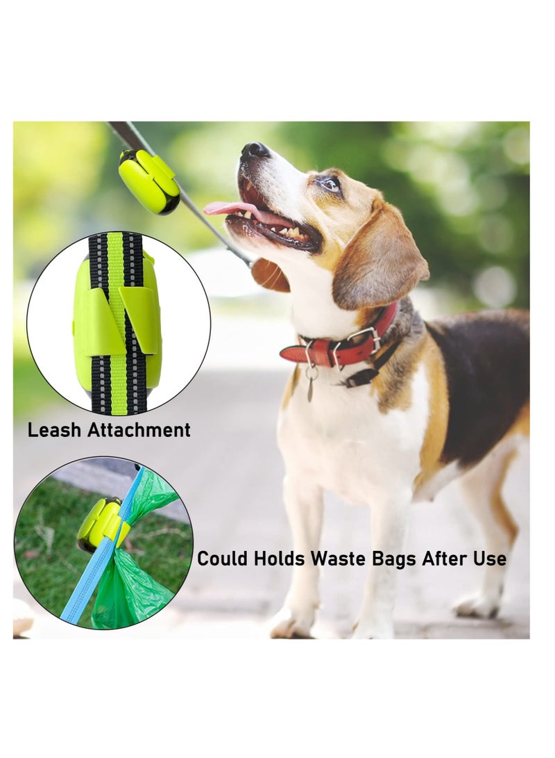 Dog  Bag Holder, 4 Pack Bag Holders for Leashes, Portable Pet Waste Bags Dispenser Holder, Bag Container Leash Attachment with 2 Rolls of Dog  Bags, Fits Any Leashes